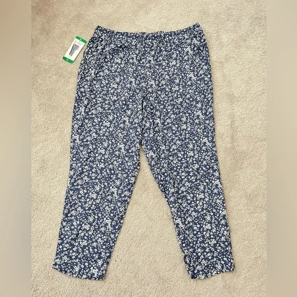 Jessica Simpson Women's Plus Size Floral Ankle Pants XL NWT - Picture 3 of 12